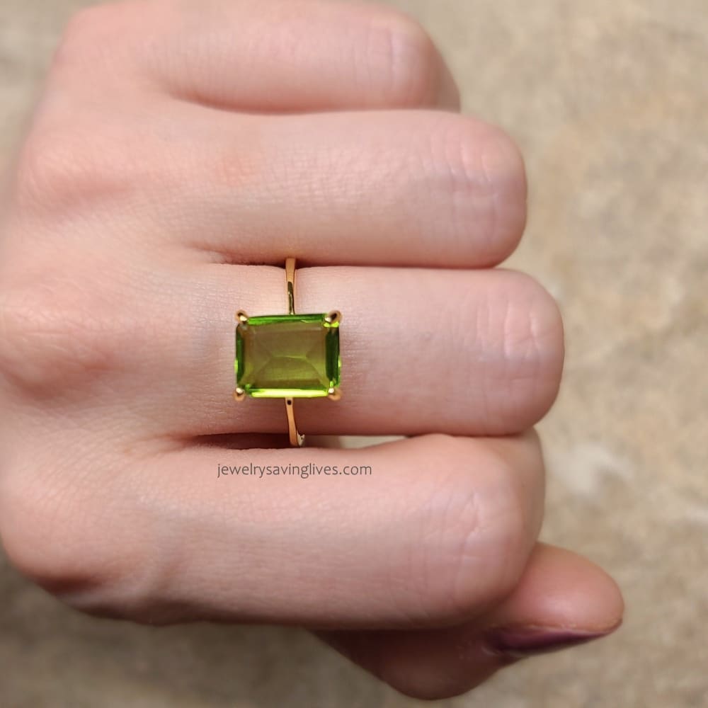 The Audrey- Peridot Rings Handmade Handcrafted