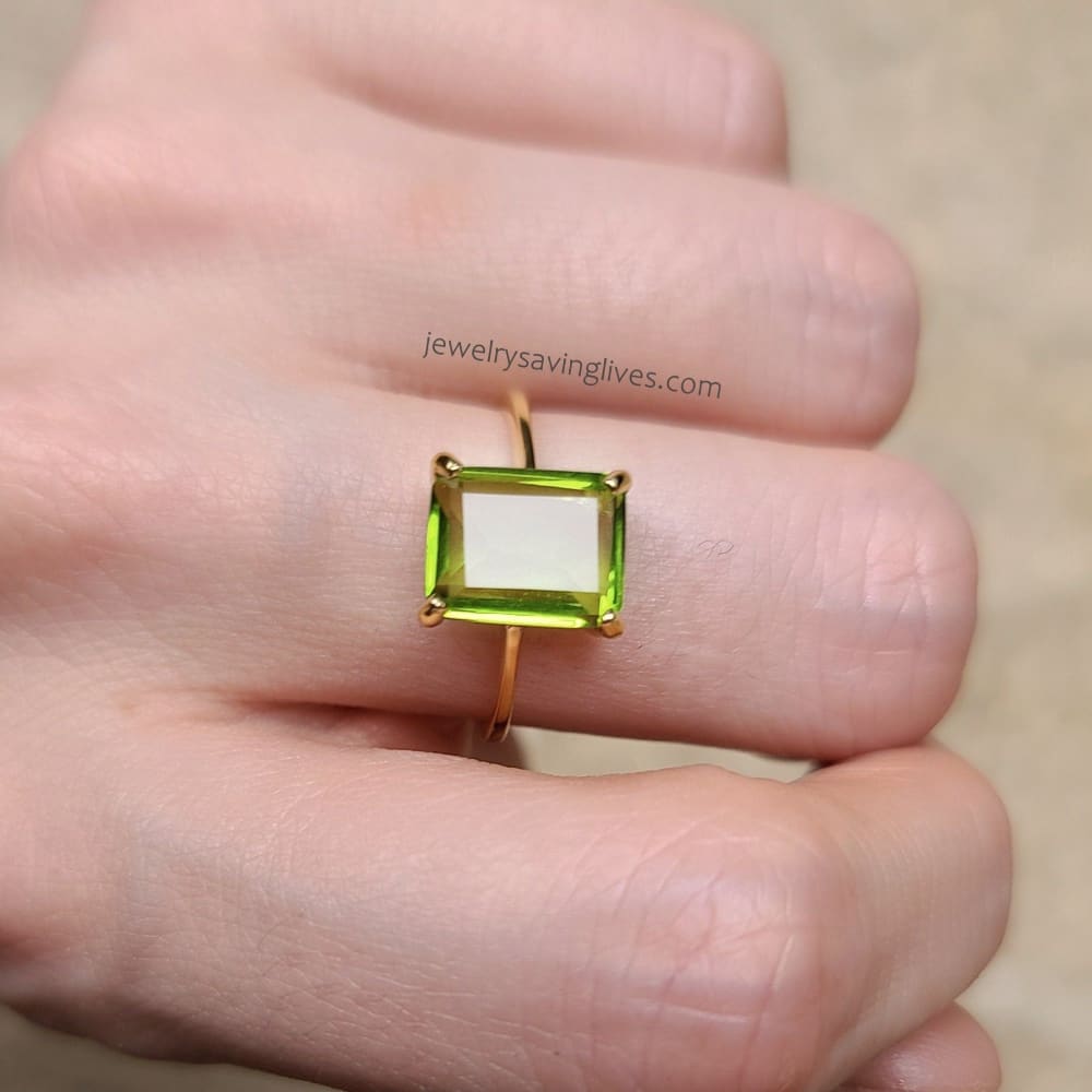 The Audrey- Peridot Rings Handmade Handcrafted