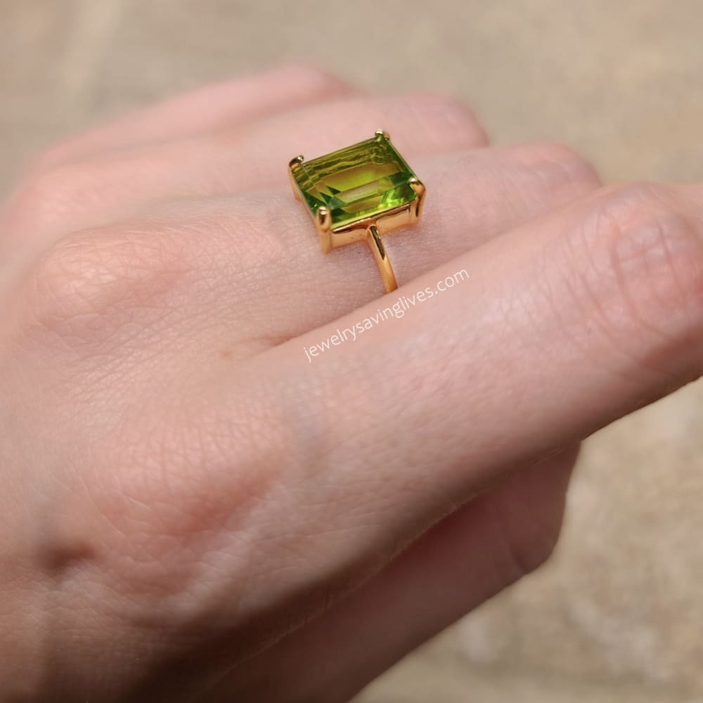 The Audrey- Peridot Rings Handmade Handcrafted