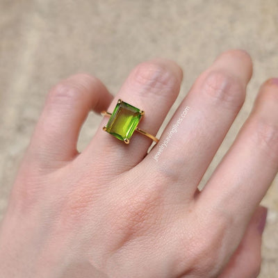 The Audrey- Peridot Rings Handmade Handcrafted