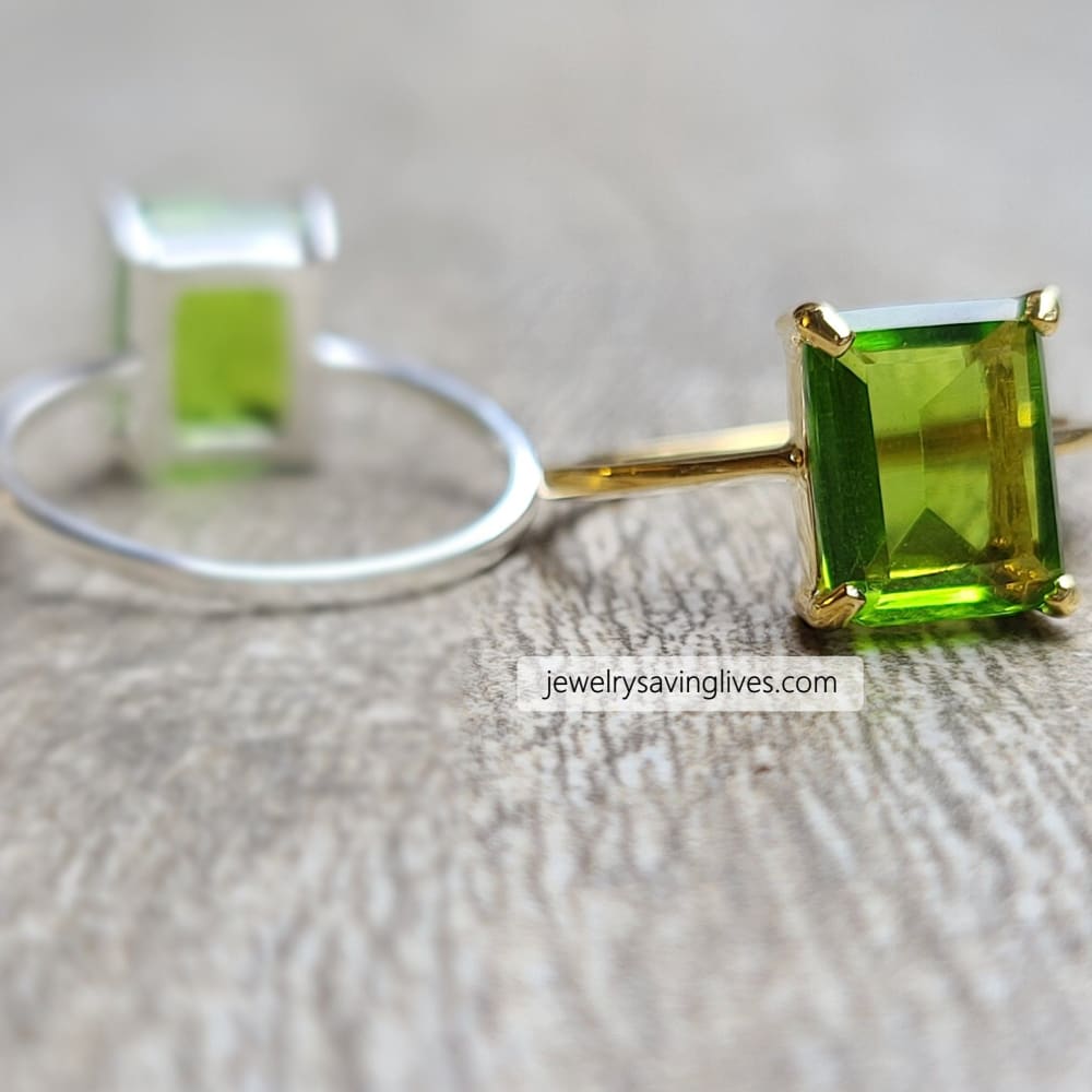 The Audrey- Peridot Rings Handmade Handcrafted