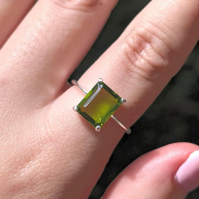 The Audrey- Peridot Rings Handmade Handcrafted
