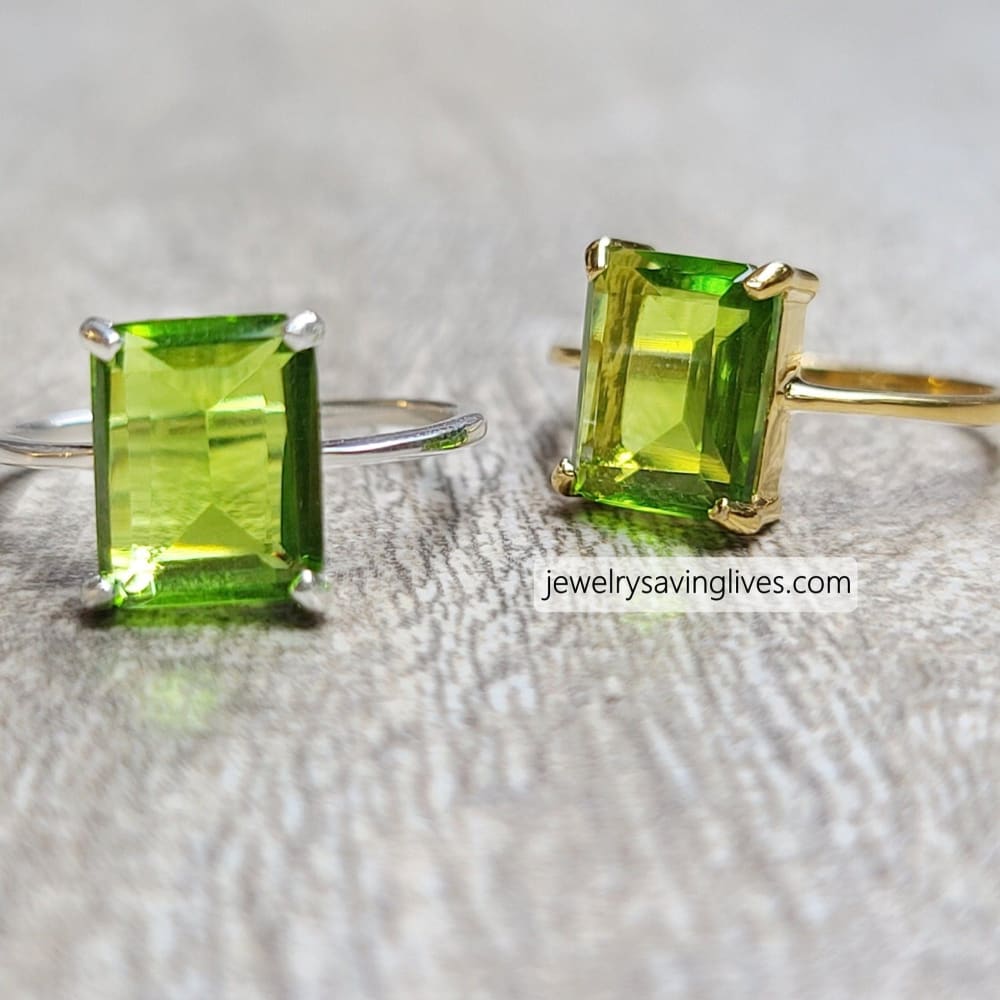 The Audrey- Peridot Rings Handmade Handcrafted