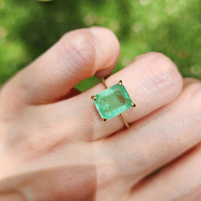 The Audrey- Raw Doublet Emerald Rings Handmade Handcrafted