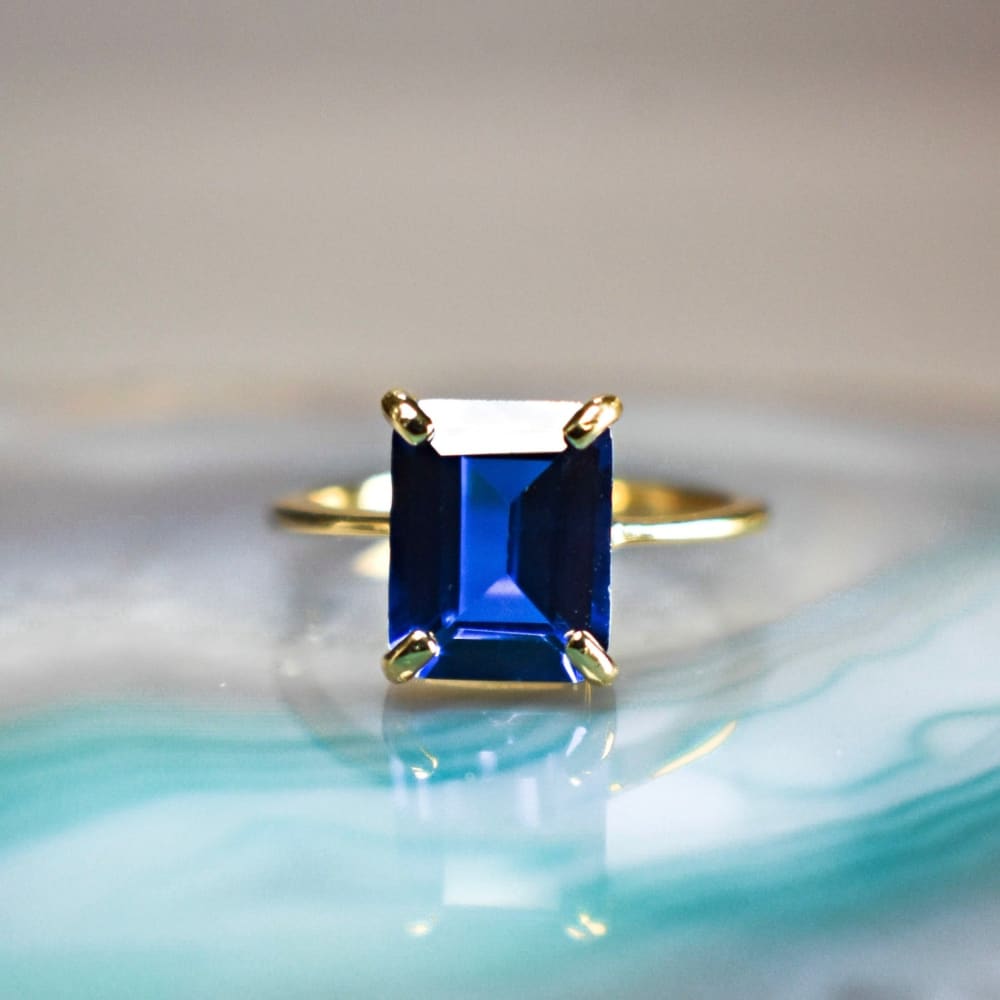 The Audrey- Sapphire Rings Handmade Handcrafted