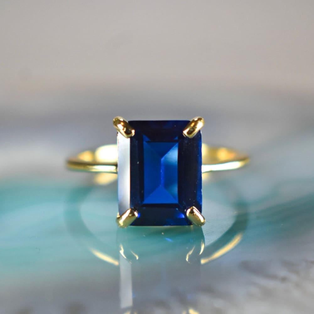 The Audrey- Sapphire Rings Handmade Handcrafted