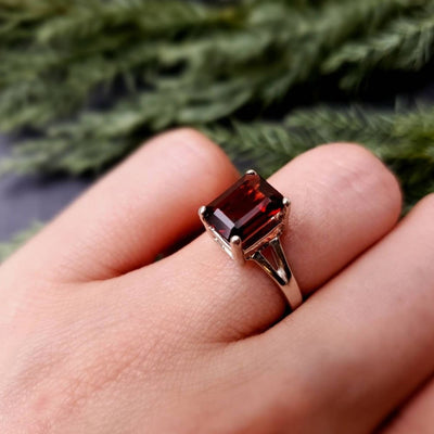 The Audrina - Natural Garnet Rings Handmade Handcrafted