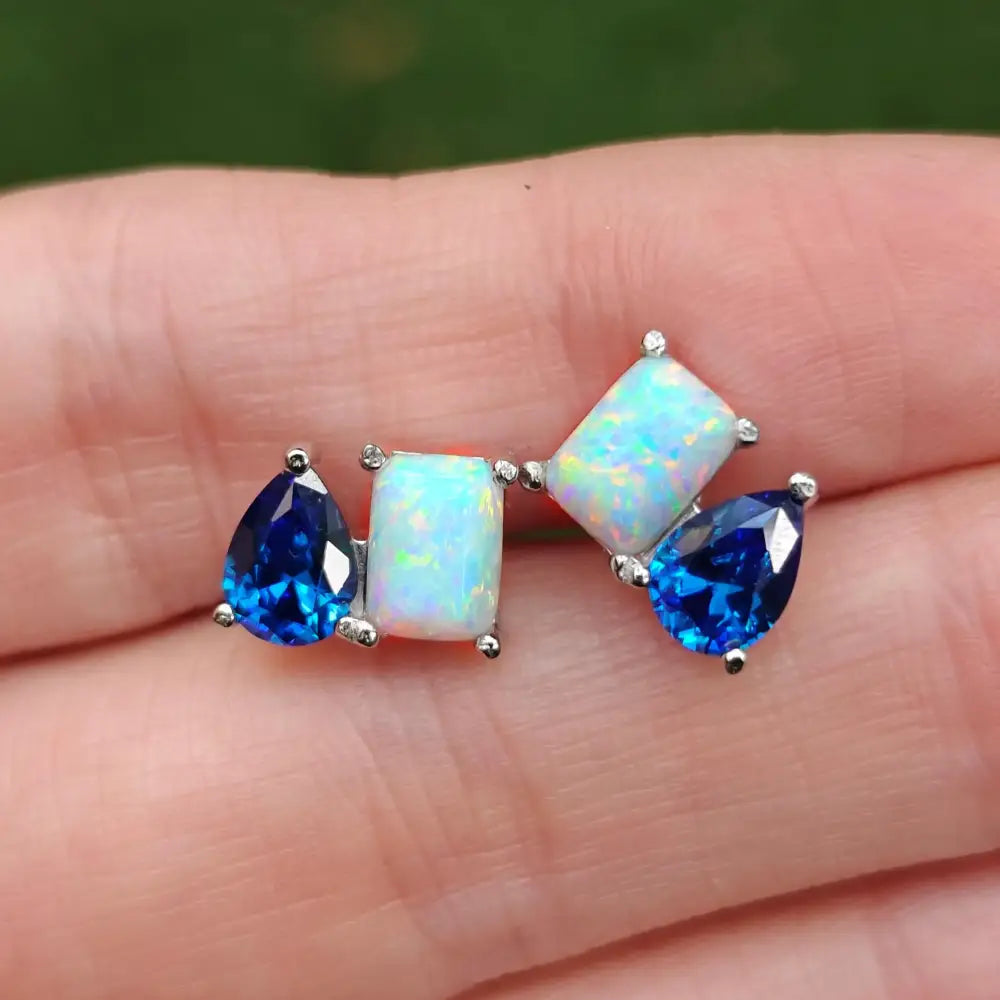 The Aurora - Custom Toi et Moi Earrings Earrings Handmade Handcrafted