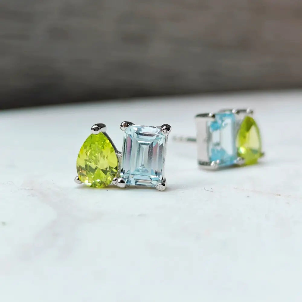 The Aurora - Custom Toi et Moi Earrings Earrings Handmade Handcrafted