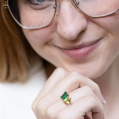 The Aurora - Custom Toi et Moi Ring Rings Handmade Handcrafted