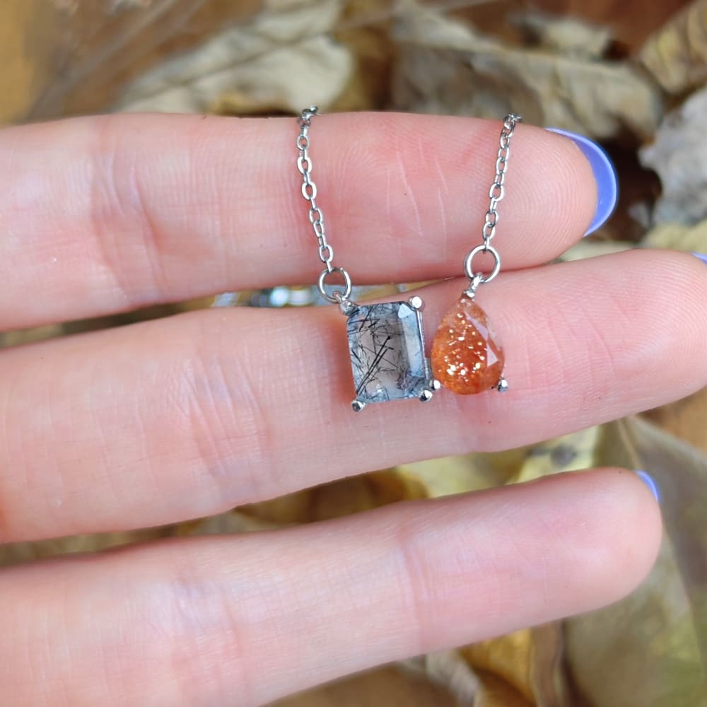 The Aurora - Halloween Fall Toi et Moi Necklace Necklaces Handmade Handcrafted