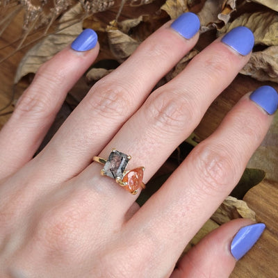 The Aurora - Halloween Fall Toi et Moi Ring Rings Handmade Handcrafted