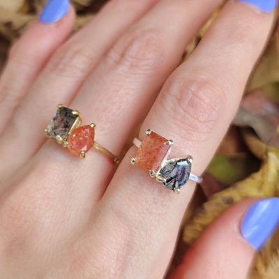 The Aurora - Halloween Fall Toi et Moi Ring Rings Handmade Handcrafted