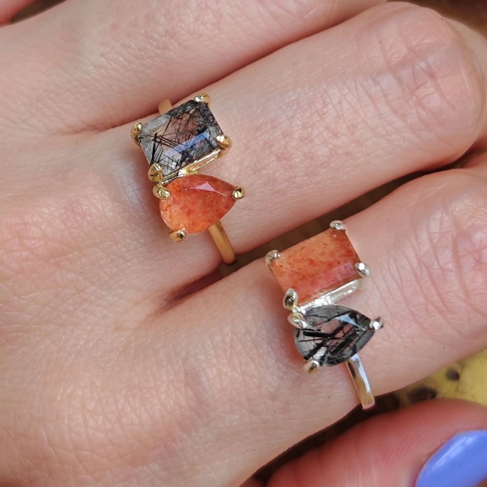 The Aurora - Halloween Fall Toi et Moi Ring Rings Handmade Handcrafted