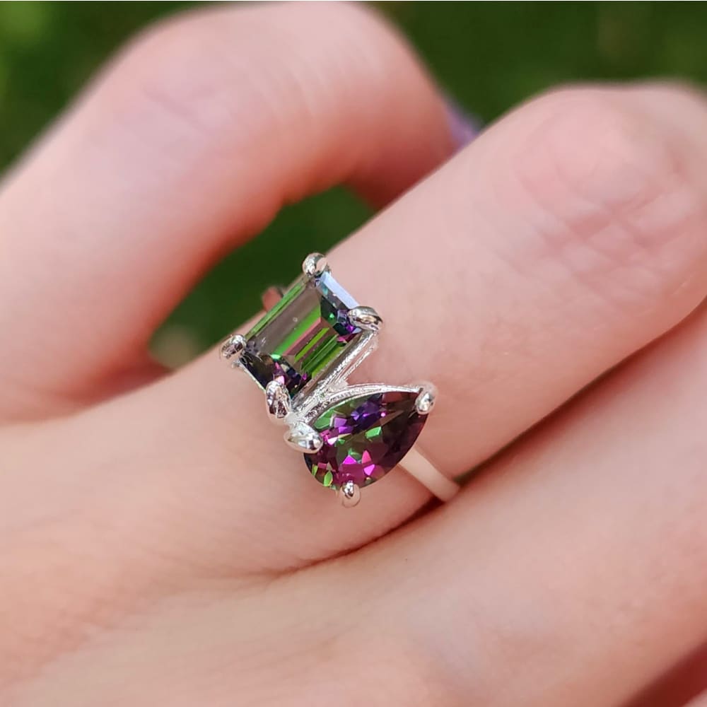 The Aurora - Toi et Moi Alexandrite Rings Handmade JSL Made in USA