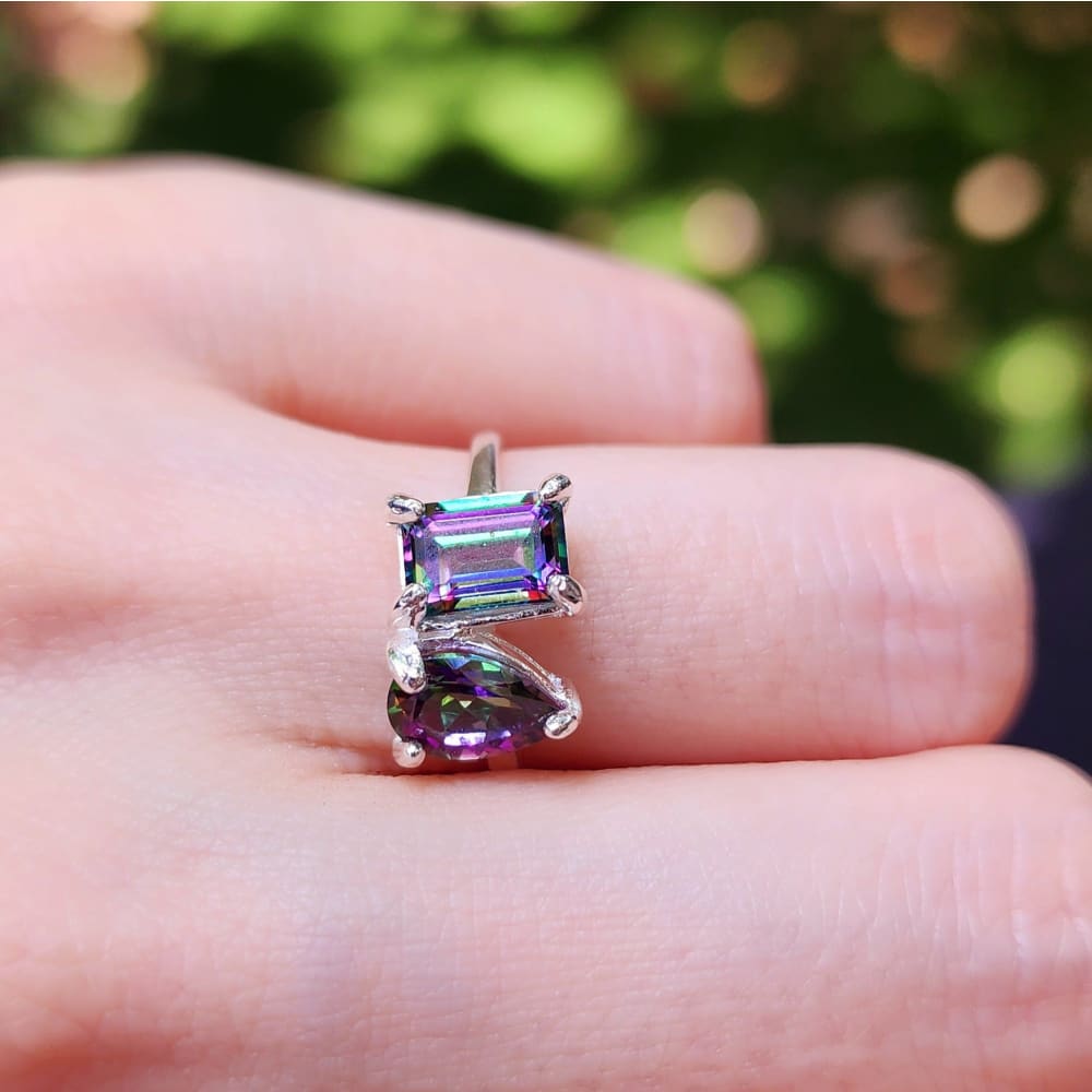 The Aurora - Toi et Moi Alexandrite Rings Handmade JSL Made in USA