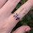 The Aurora - Toi et Moi Amethyst Ring Rings Handmade Handcrafted