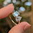 The Aurora - Toi et Moi Aquamarine Ring Rings Handmade Handcrafted