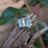 The Aurora - Toi et Moi Aquamarine Ring Rings Handmade Handcrafted