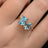 The Aurora - Toi et Moi Aquamarine Ring Rings Handmade Handcrafted