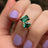 The Aurora - Toi et Moi Emerald Ring Rings Handmade Handcrafted