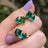 The Aurora - Toi et Moi Emerald Ring Rings Handmade Handcrafted