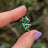 The Aurora - Toi et Moi Emerald Ring Rings Handmade Handcrafted