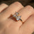 The Aurora - Toi et Moi Moissanite Ring Rings Handmade Handcrafted