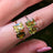 The Aurora - Toi et Moi Peridot Ring Rings Handmade Handcrafted