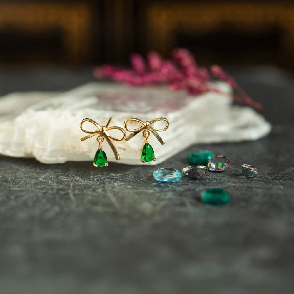 The Caroline - Casual - Custom Birthstone Earrings Earrings Handmade Handcrafted