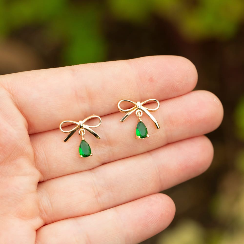 The Caroline - Casual - Custom Birthstone Earrings Earrings Handmade Handcrafted