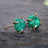 The Colette - Natural Emerald Studs Earrings Handmade Handcrafted