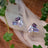 The Elia - Amethyst Small Cluster Studs Earrings Handmade Handcrafted