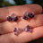 The Elia - Amethyst Small Cluster Studs Earrings Handmade Handcrafted