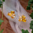 The Elia - Citrine Small Cluster Studs Earrings Handmade Handcrafted