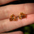 The Elia - Citrine Small Cluster Studs Earrings Handmade Handcrafted