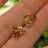 The Elia - Citrine Small Cluster Studs Earrings Handmade Handcrafted