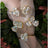 The Elia - Clear Quartz Small Cluster Studs Earrings Handmade Handcrafted