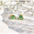 The Elia - Emerald Small Cluster Studs Earrings Handmade Handcrafted