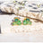 The Elia - Emerald Small Cluster Studs Earrings Handmade Handcrafted
