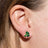 The Elia - Emerald Small Cluster Studs Earrings Handmade Handcrafted