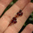The Elia - Garnet Small Cluster Studs Earrings Handmade Handcrafted