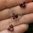 The Elia - Garnet Small Cluster Studs Earrings Handmade Handcrafted