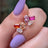 The Elia - Lesbian Flag Small Cluster Studs Earrings Handmade Handcrafted