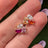 The Elia - Lesbian Flag Small Cluster Studs Earrings Handmade Handcrafted