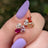 The Elia - Lesbian Flag Small Cluster Studs Earrings Handmade Handcrafted