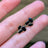 The Elia - Onyx Small Cluster Studs Earrings Handmade Handcrafted