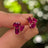 The Elia - Ruby Small Cluster Studs Earrings Handmade Handcrafted
