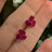 The Elia - Ruby Small Cluster Studs Earrings Handmade Handcrafted