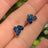 The Elia - Sapphire Small Cluster Studs Earrings Handmade Handcrafted